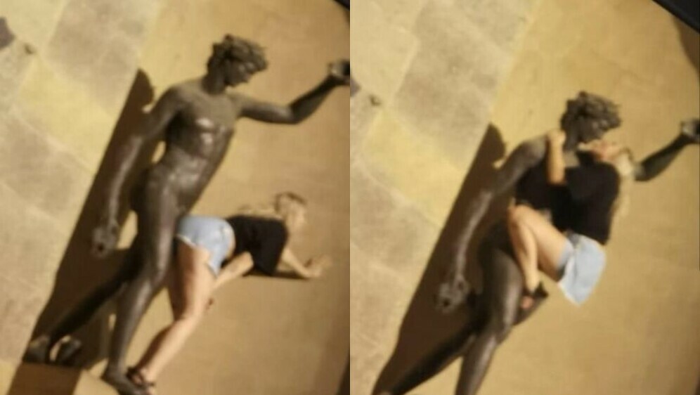 Djevojka je zaskočila kip u Firenci