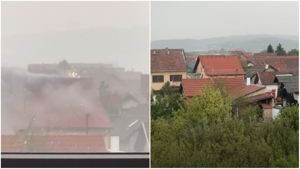Požar u Slavonskom Brodu nakon što je grom pogodio kuću