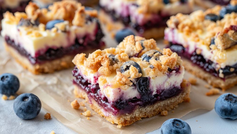 Cheesecake kocke s borovnicama