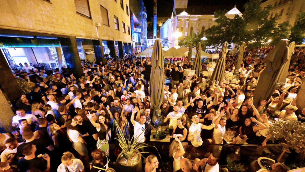 Fešta u centru Zagreba prije koncerta