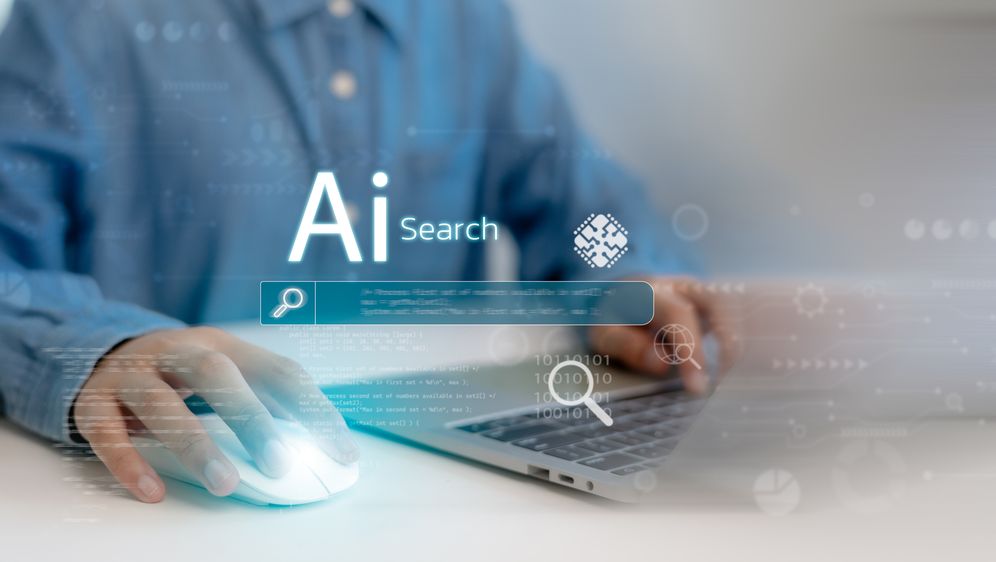AI pregledavanje interneta, ilustracija