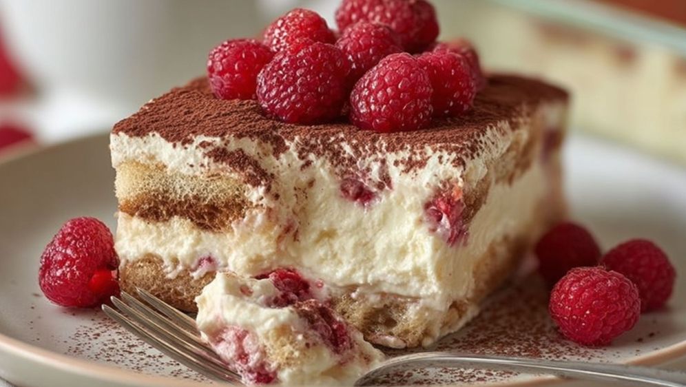 Sladoledni tiramisu s malinama