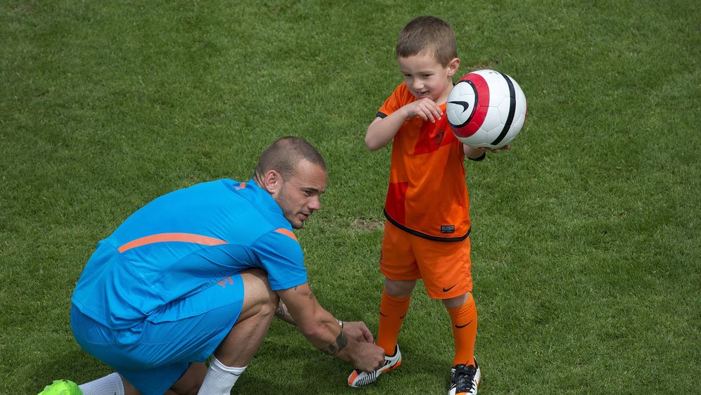 Wesley Sneijder i tada petogodišnji Jessey