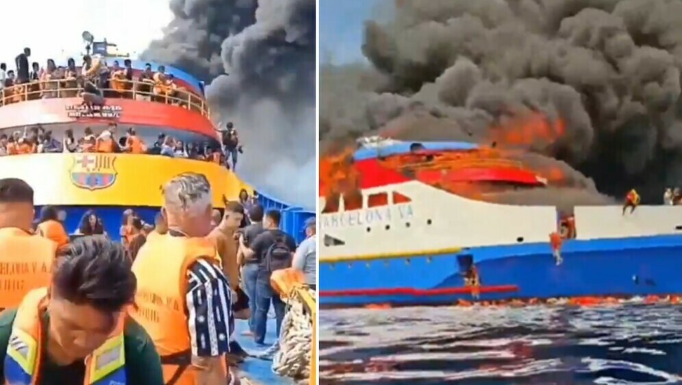 Požar na brodu u Indoneziji