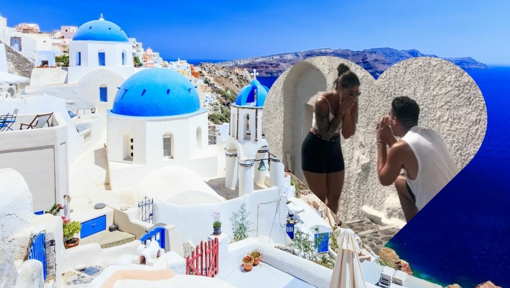 Santorini i mladi par pred zaruke