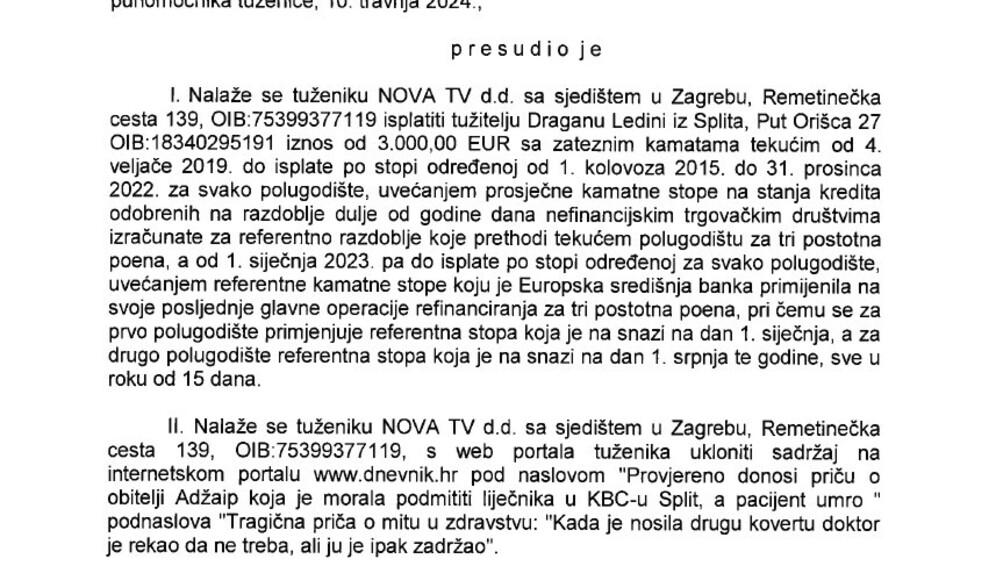 Pravomoćna sudska presuda