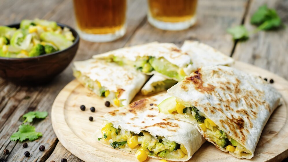 Tortilje s tikvicama i sirom