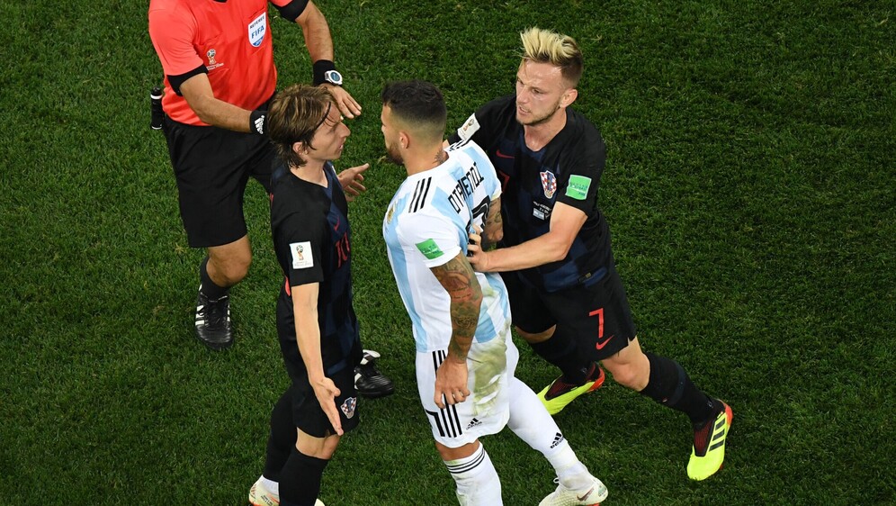 Modrić, Otamendi i Rakitić