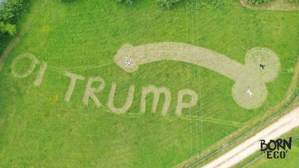 Poruka Trumpu (Foto: Twitter/born_eco)