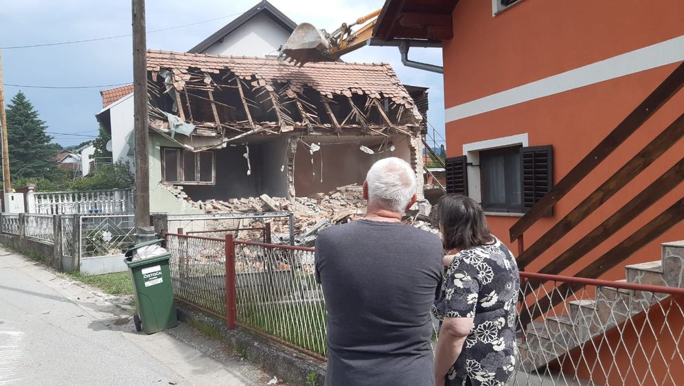 Rušenje kuće u Markuševcu