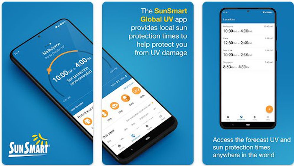 SunSmart Global UV aplikacija