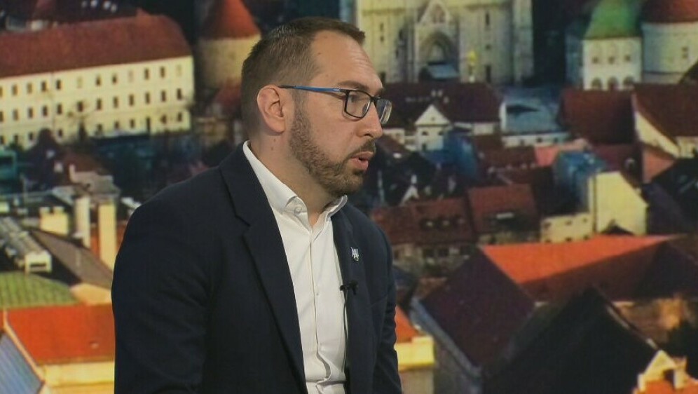 Tomislav Tomašević, gradonačelnik Zagreba, u studiju Dnevnika Nove TV - 1
