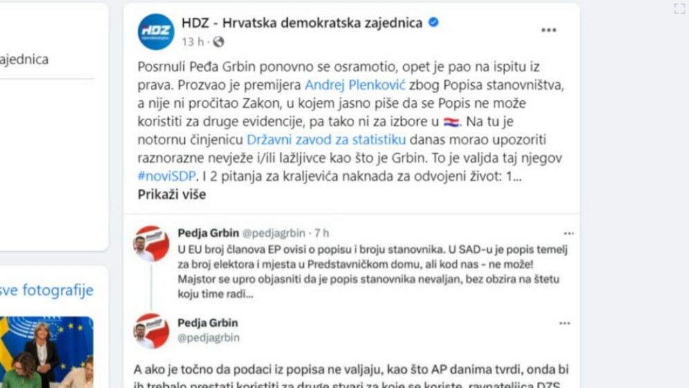 Online prepirka Grbina i HDZ-a - 1
