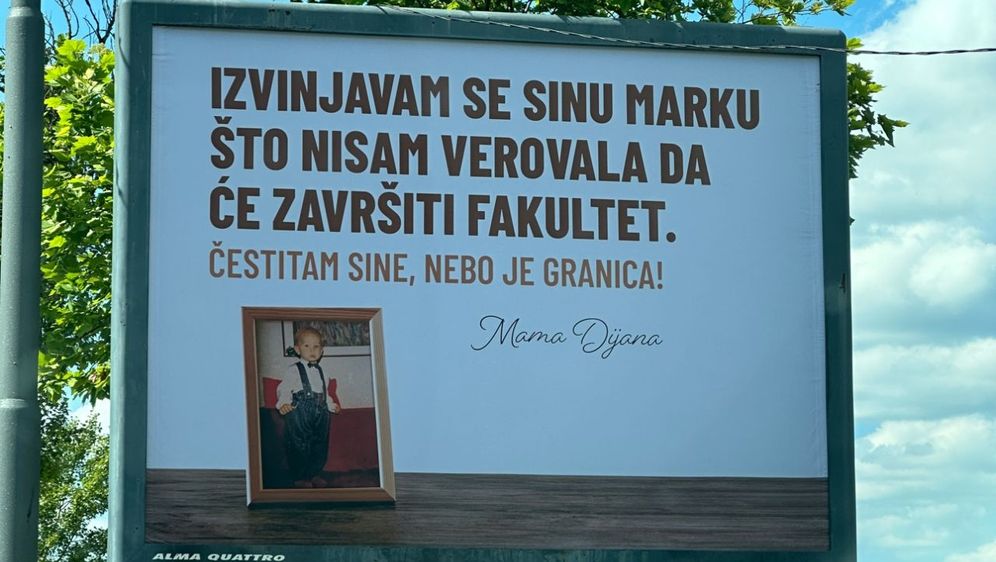 Plakat mame Dijane iz Beograda