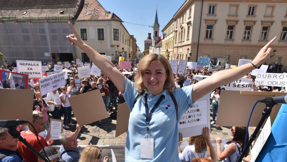 Prosvjed Sindikata državnih i lokalnih službenika i namještenika