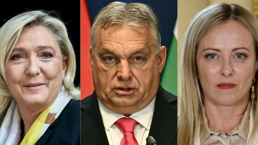 Marine Le Pen, Viktor Orbán i Giorgia Meloni