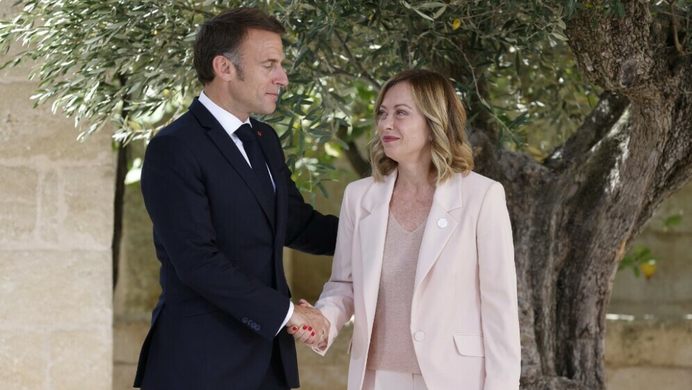 Giorgia Meloni i Emmanuel Macron