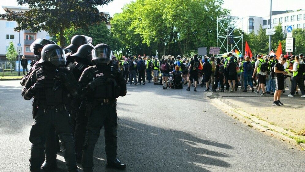Njemačka policija u Essenu, mjestu održavanja stranačkog kongresa AfD-a