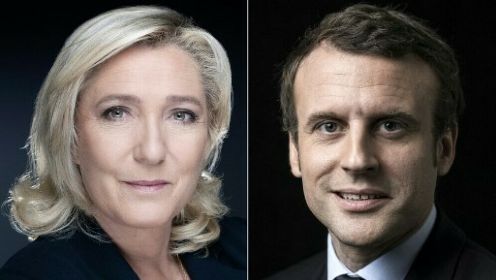 Marine Le Pen i Emmanuel Macron