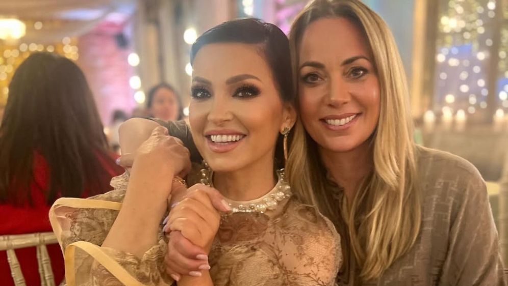 Nina Badrić i Vanja Modrić na krštenju djevojčice Lune, kćeri Izabel i Matea Kovačića