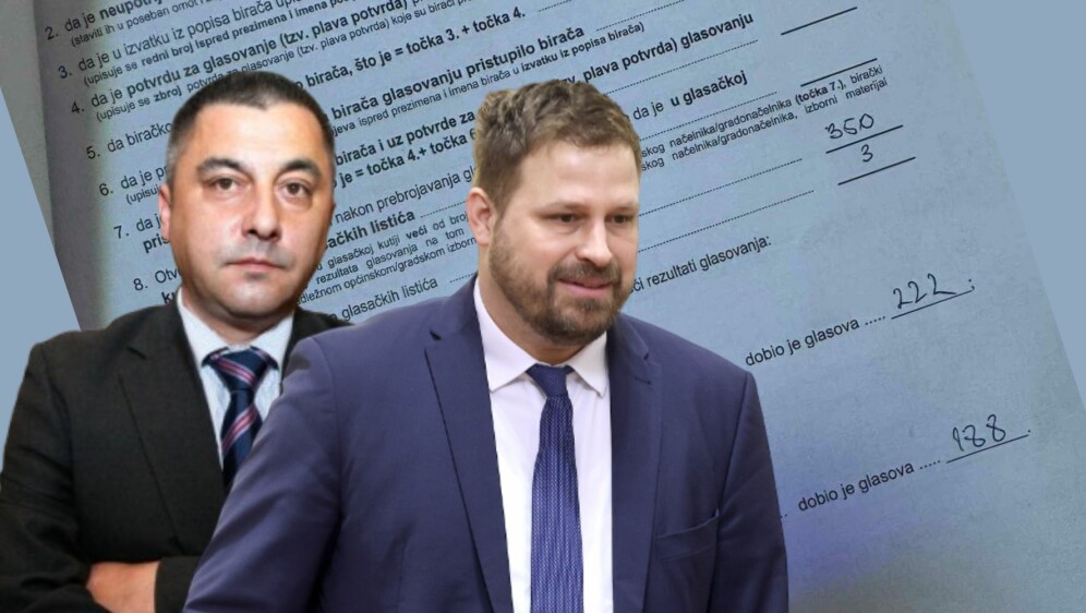 Zoran Vinković, Marin Mandurić i zapisnik s biračkog mjesta, ilustracija