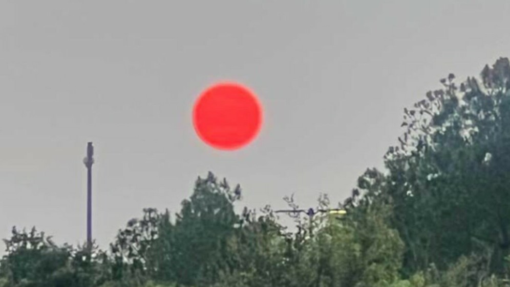 Neobičan izgled sunca na nebu