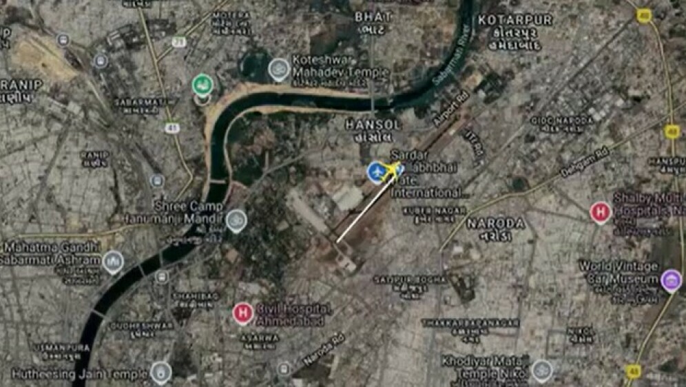 Snimka Flightradara - 2