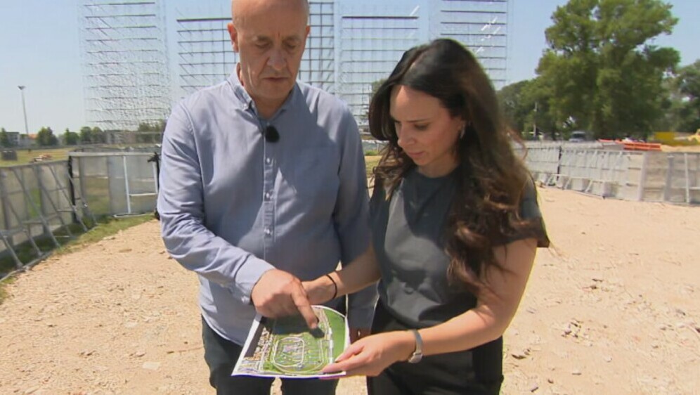 Zdravko Barišić i reporterka Dnevnika Nove TV