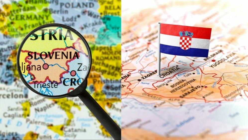 Karta Hrvatske i Slovenije