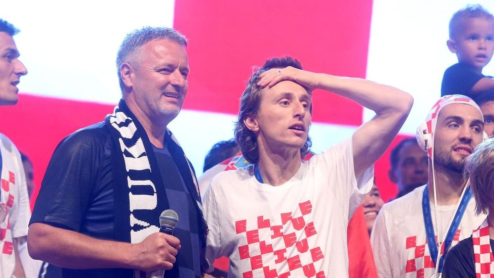 Marko Perković Thompson i Luka Modrić 2018. godine