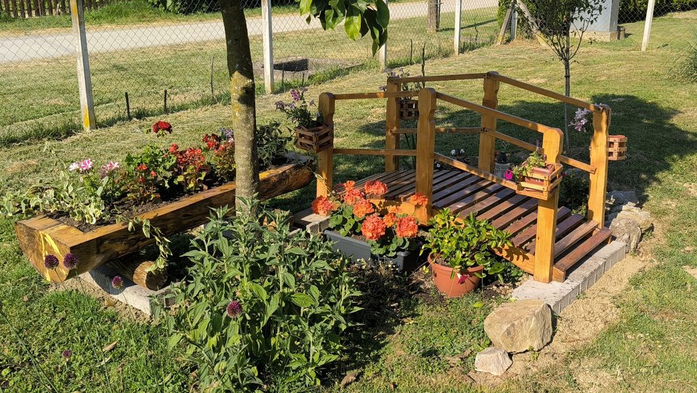 Supružnici Davor i Barbara Gregčević u svom dvorištu uredili su grobek s cvijećem za svoje bivše peseke - 4