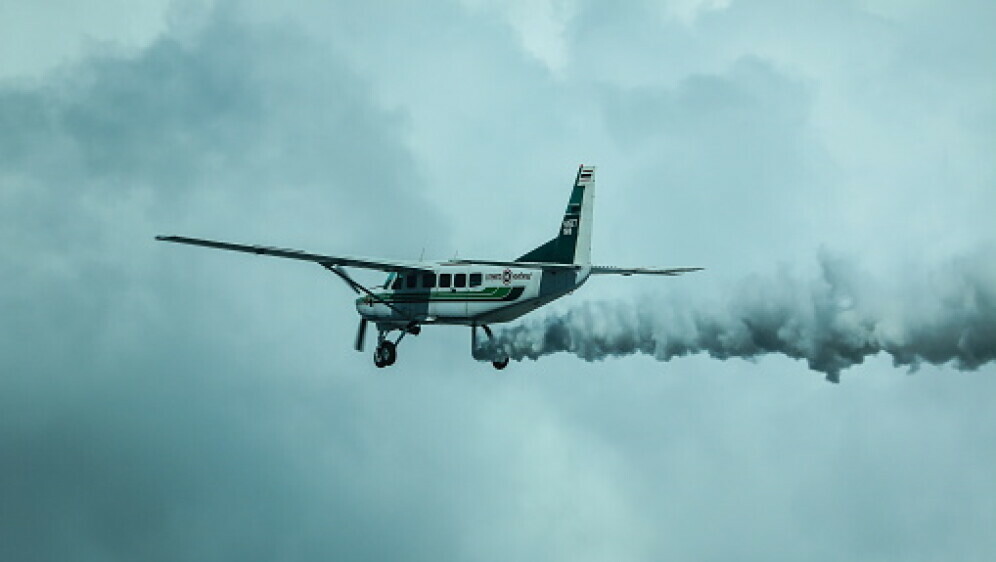 Požar na malom zrakoplovu, ilustracija