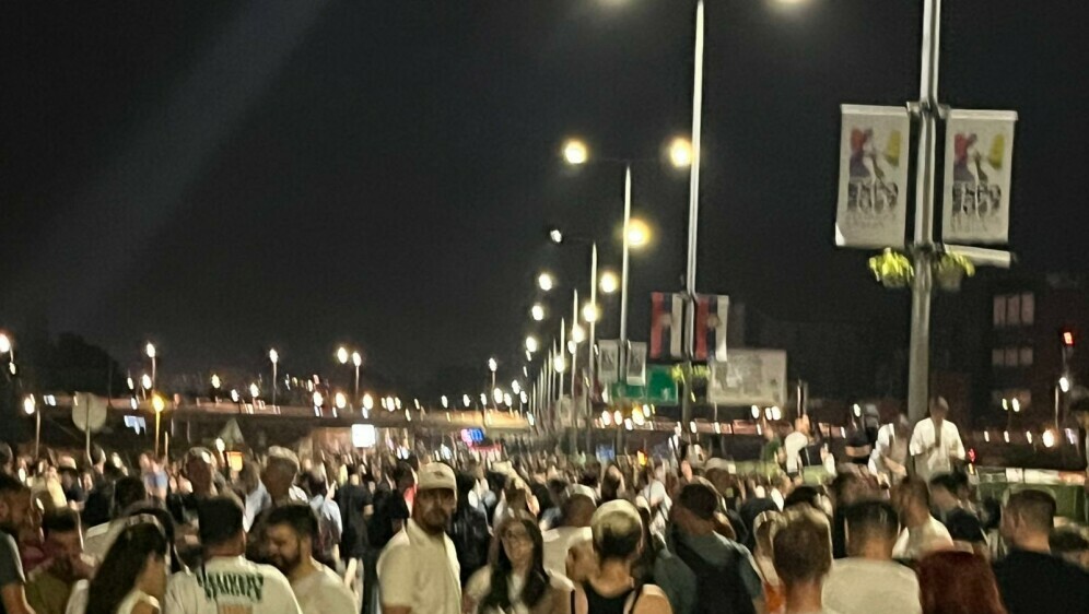 Blokiran most Gazela u Beogradu