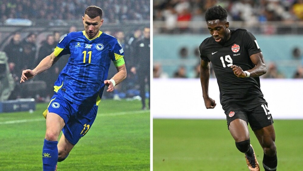 Edin Džeko i Alphonso Davies