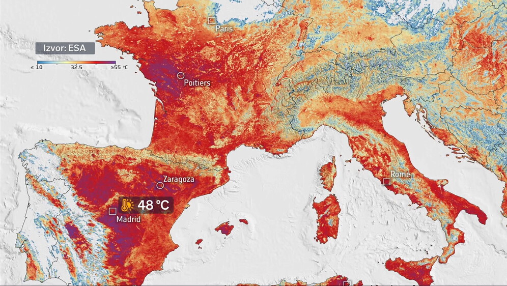 Zagrijavanje površine Europe