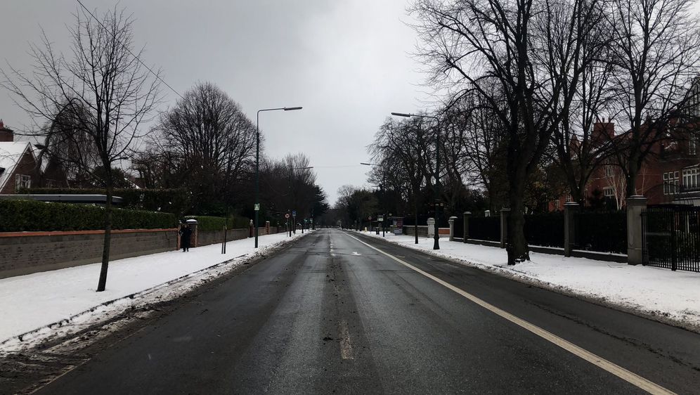 Ulica u Dublinu u kojoj je sve stalo zbog snijega (Foto: Čitatelj)