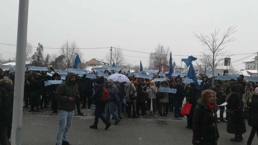 Prosvjed ispred Ministarstva znanosti i obrazovanja (Foto: Katarina Jusić)