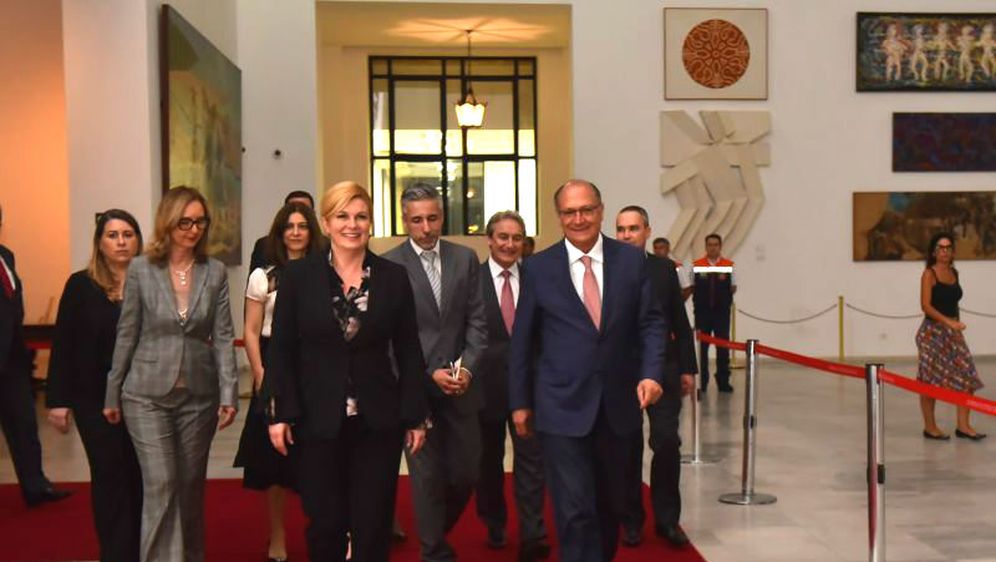 Kolinda Grabar-Kitarović susrela se u ponedjeljak navečer s guvernerom države Sao Paulo Geraldom Alckminom