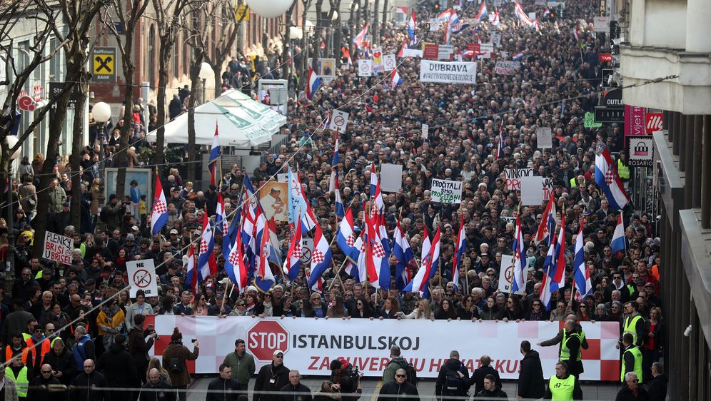 Prosvjed protiv Istanbulske konvencije (Foto: Pixell)