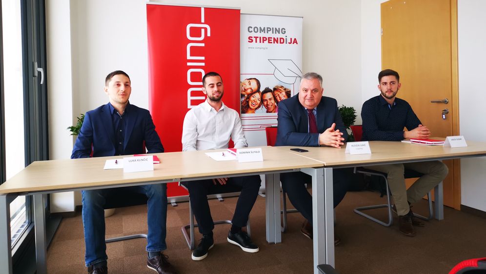 Compingovi stipendisti s predsjednikom uprave Alojzijem Jukićem
