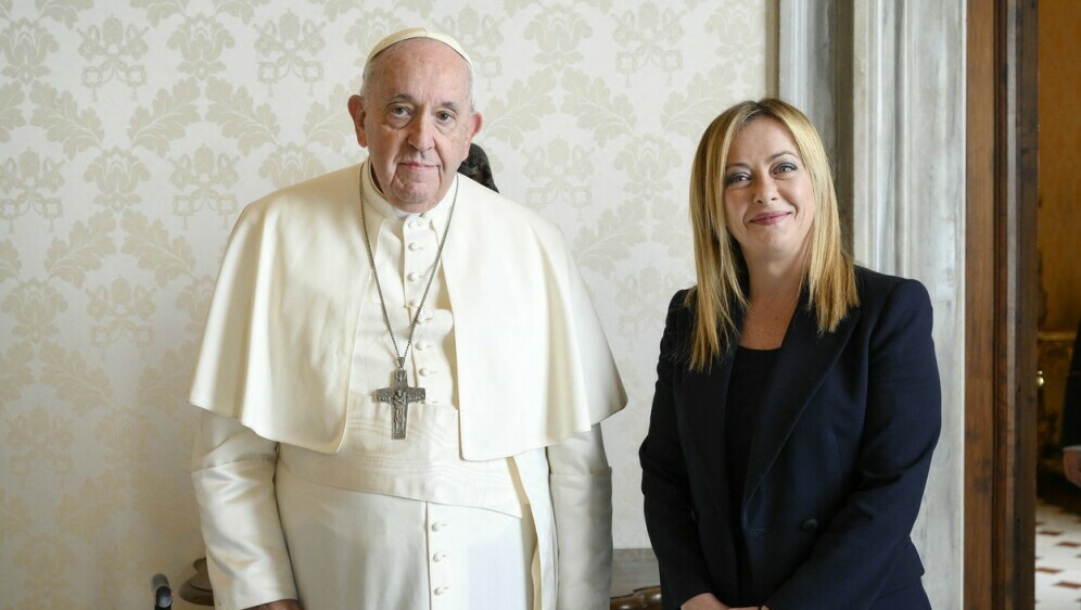 Papa Franjo i Giorgia Meloni