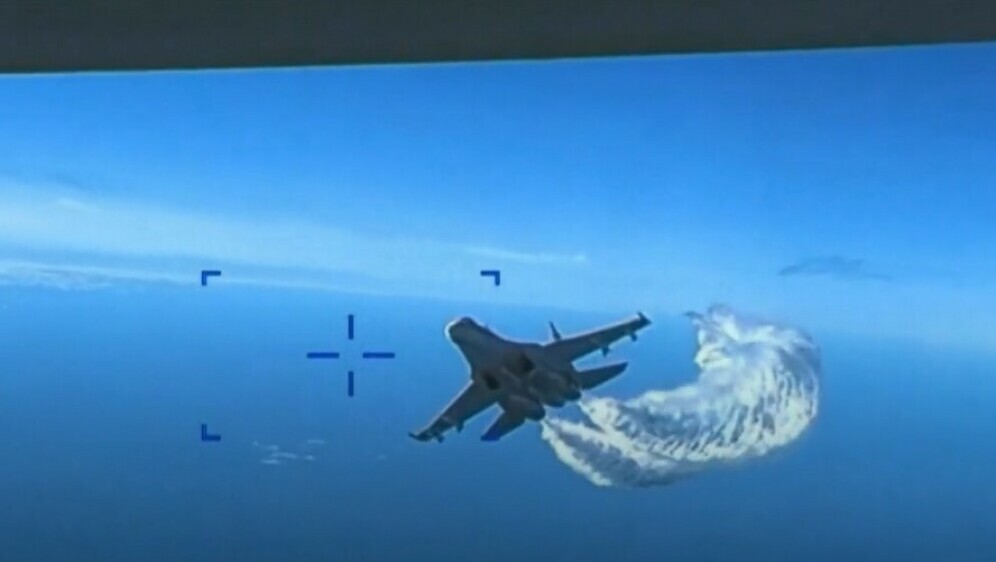 Snimka sudara ruskih vojnih aviona i američkog drona