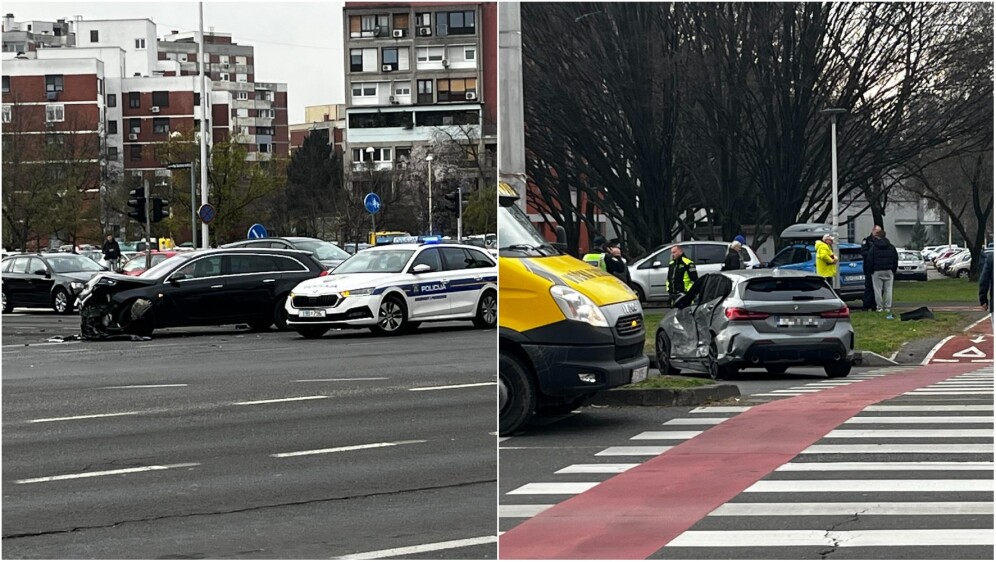 Sudar automobila u zagrebačkim Dugavama - 4