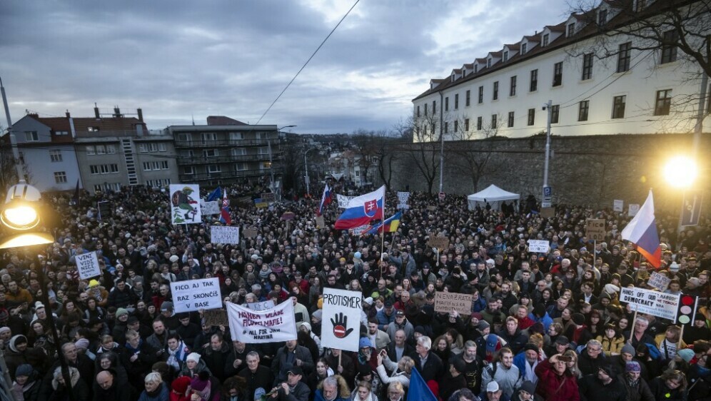 Prosvjed u Slovačkoj zbog vladine politike prema Rusiji