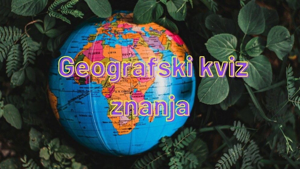 Globus i natpis Geografski kviz znanja