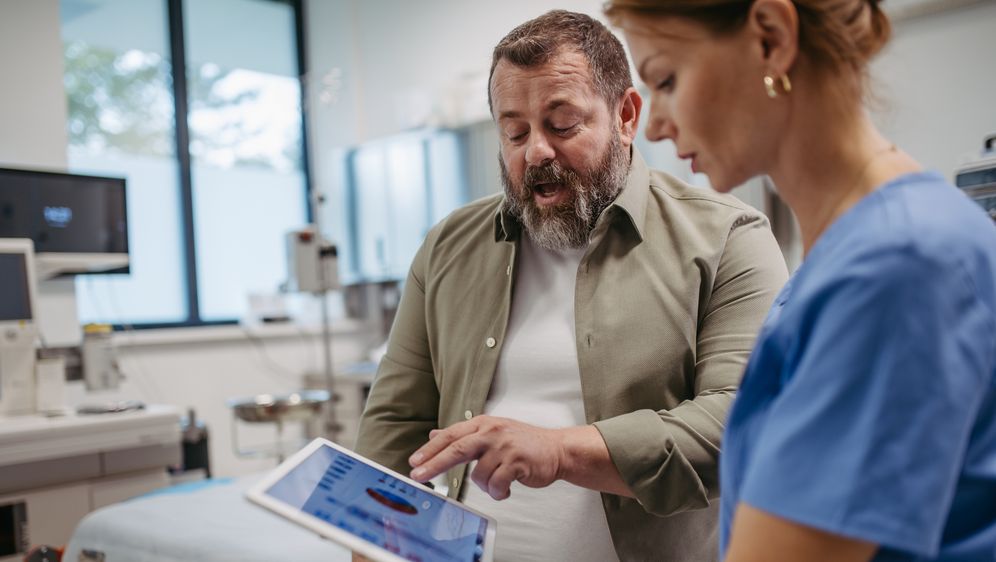 Pacijent i liječnik, ilustracija