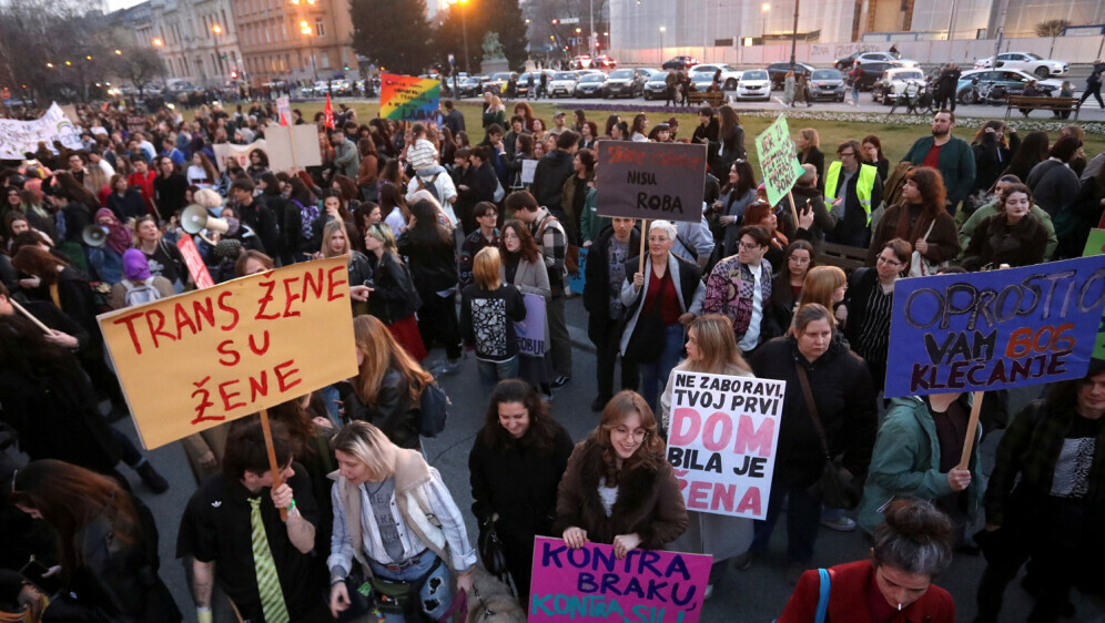 Noćni marš u Zagrebu povodom Međunarodnog dana žena - 1