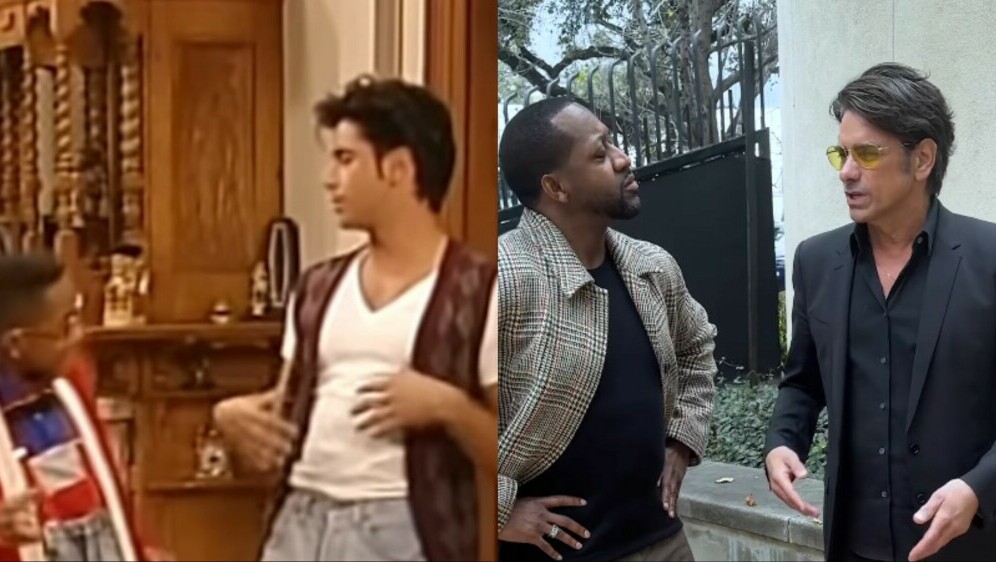 Likovi ujaka Jessea (Stamos) i Stevea Urkela (White) kako rekreiraju scenu iz serije