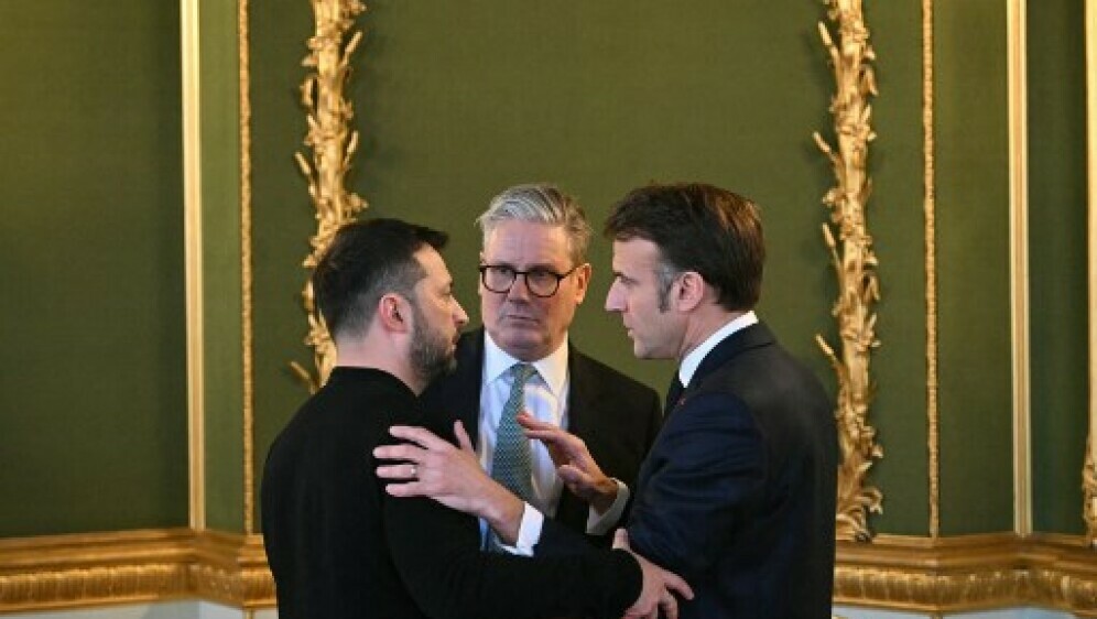 Volodimir Zelenski, Keir Starmer, Emmanuel Macron