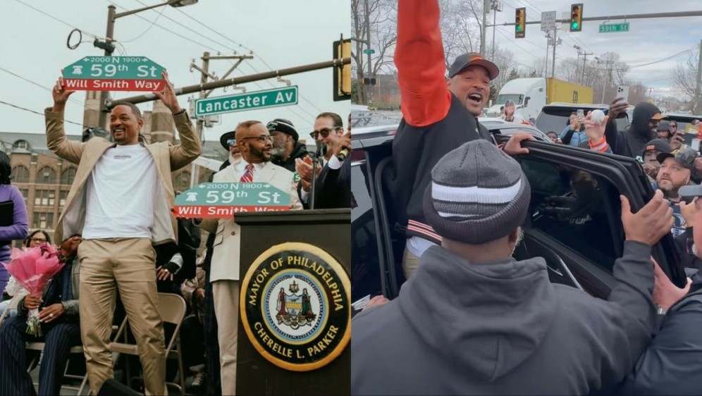 Glumac Will Smith pri otvorenju svoje ulice u Philadelphiji